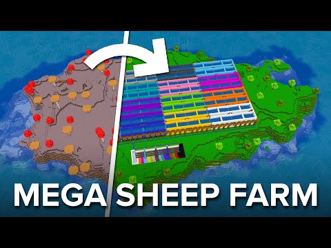 EPIC: 1000 Sheep Island Build in Minecraft!