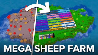We Built an Island For 1000 Sheep in Minecraft
