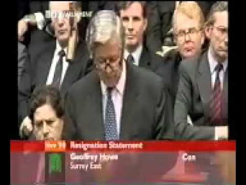 Geoffrey Howe Full Resignation Speech Part 1