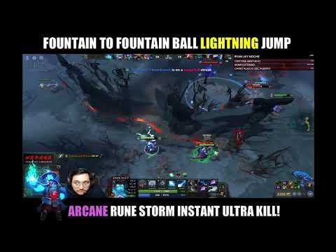 Storm Spirit Fountain to Fountain Jump! Arcane Rune FTW!