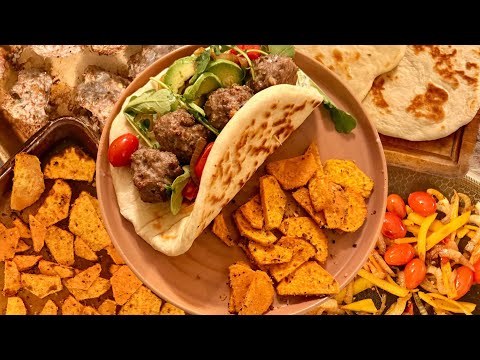 Easy Greek Lamb Meatballs & Fluffy Homemade Sourdough Naan Recipe