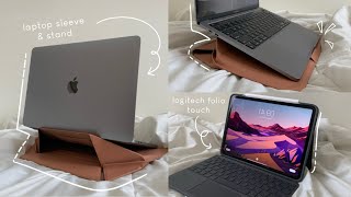 ☁️unboxing new ipad and laptop accessories ✨| aesthetic haul