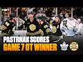 Pastrnak scores the game winning goal in OT for the Bruins