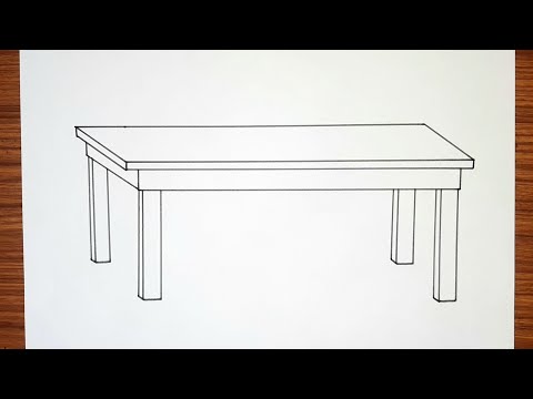 How to draw a BENCH step by step | Bench drawing easy |