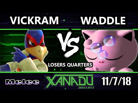 S@X 275 SSBM -  Vickram (Falco) Vs.  Waddle (Jigglypuff) - Smash Melee Losers Quarters
