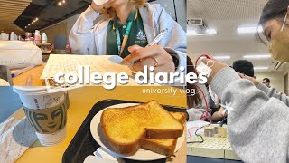 📓 college diaries 01: café study with me, lab classes, ice skating | vlog