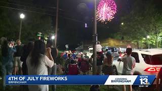 Hundreds gather to watch annual fireworks show
