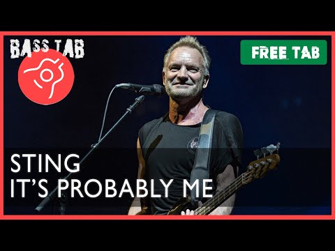 It's Probably Me - Sting ft Eric Clapton (BASS COVER With Tab & Notation)