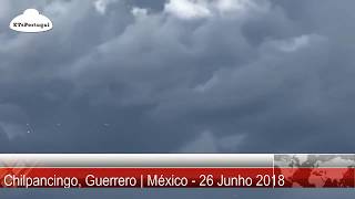 Objectos luminosos filmados nos céus de Chilpancingo (26 Junho 2018)