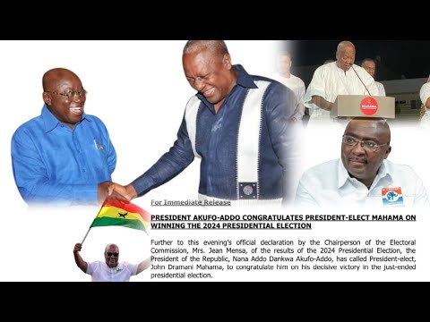 Mahama’s First Speech As President-Elect Of Ghana; Transitional Team To Be Inaugurated On Wednesday.