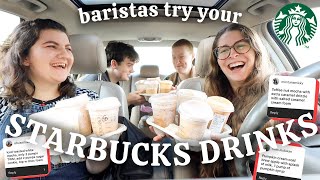 Baristas Try YOUR Fav Starbucks Drinks! Trying Your Favorite Starbucks Holiday Coffees
