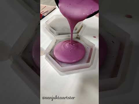 The process of making concrete coasters and trays #arte #steps #decor #shortsfeeds #pastel #color