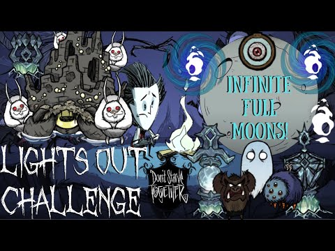 Infinite Full Moons & Fastest Crab King Fight Ever - Lights Out Challenge - Don't Starve Together