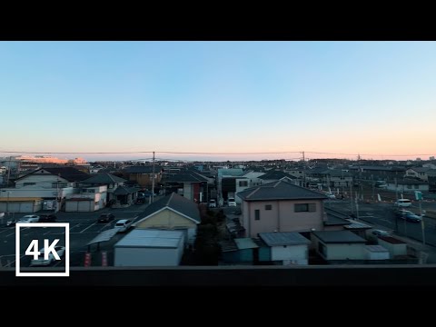 130km/h into the Sunset : Real Life Anime Train View 🇯🇵 [4K 60fps ASMR]