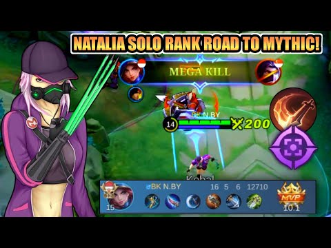 NATALIA SOLO RANK ROAD TO MYTHIC❗BEST BUILD NATALIA TOP 1 GLOBAL ~ MLBB