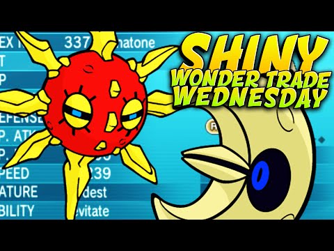 Shiny Wonder Trade Wednesday - SHINY SOLROCK AND LUNATONE! - EP 7