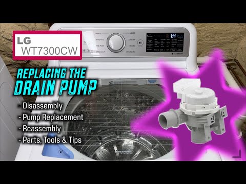 Noisy Drain Pump? How To Replace Drain Pump LG Top Load Washer LG WT7300CW