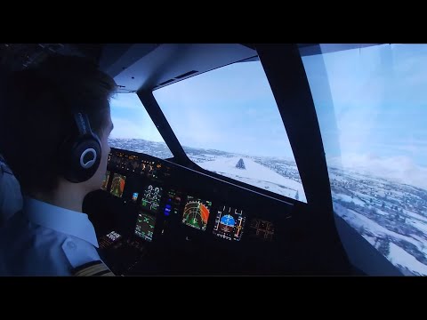 Cockpit View LZTT Poprad-Tatry RWY27 Arrival Airbus A320-200 GoPro HD MCC