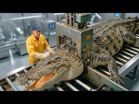 The Shocking Process Inside a Slaughterhouse | From Crocodile to Luxury Handbags