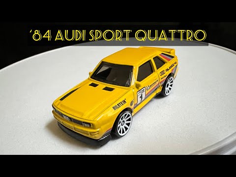 ‘84 Audi Sport Quattro (Yellow) Hot Wheels 1/64 Diecast Car Showcase
