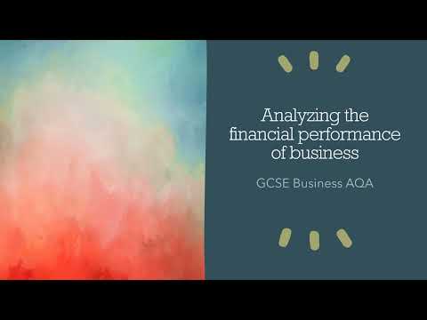 Analyzing the financial performance of business | GCSE Business AQA