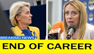 What Meloni has just revealed about Von der Leyen is unbelievable.