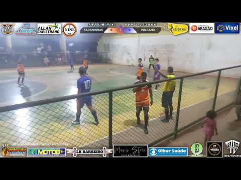 1° TEMPO: VULCANO X SACANINHAS (II TAÇA CIDADE DE FUTSAL MASCULINO ITAPECURU 152 ANOS)