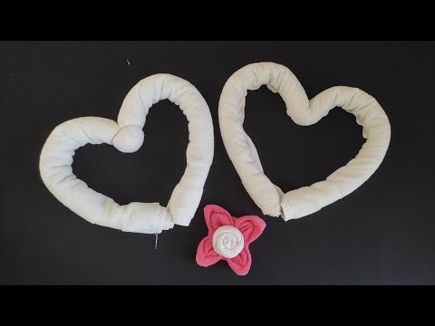 Heart Towel Folding | How to Make Heart using Towel | Towel art | Towel folding design