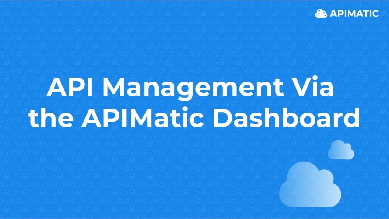 API Management via APIMatic Dashboard