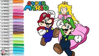 Super Mario Bros Coloring Book Page Mario Luigi Princess Peach Super Smash Bros | SPRiNKLED DONUTS
