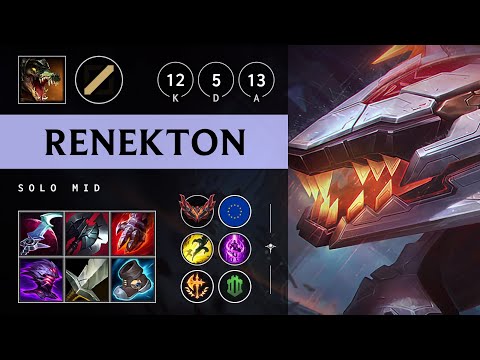 Renekton Mid vs Sylas: Quadra Kill, Rampage - EUW Grandmaster Patch 14.23