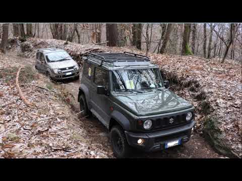 Suzuki Jimny 2020 JB74 off road discesa con Panda 4x4 cross