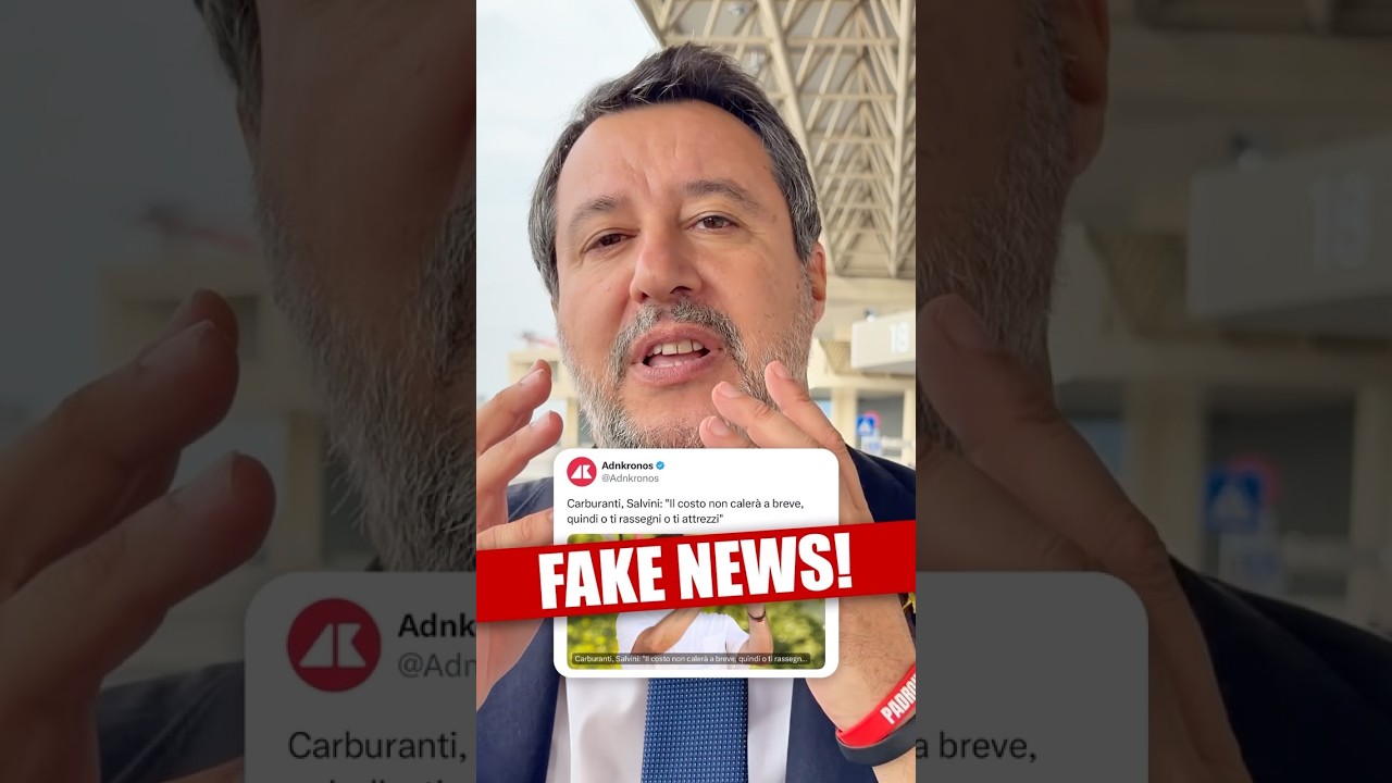 SALVINI: "BASTA FALSITÀ, “O TI RASSEGNI O TI ATTREZZI” È RIVOLTO AL GOVERNO E ALLE ISTITUZIONI