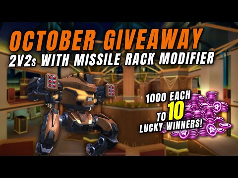 October Giveaway ENDED | 2v2s Missile Rack Modifiers | Mech Arena