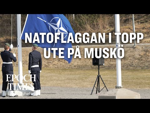 Idag hissades Natoflaggan ute på Muskö