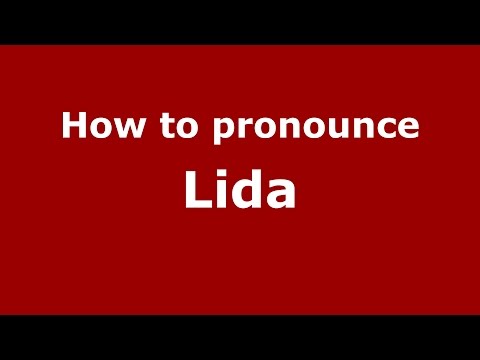 How to pronounce Lida (Colombian Spanish/Colombia)  - PronounceNames.com