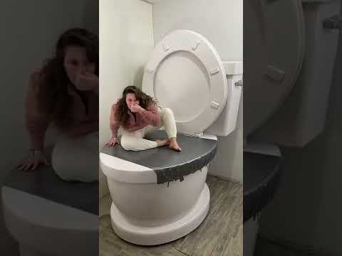 CANNONBALL in Worlds Largest Toilet Covered in 100 Layers of DUCT TAPE #shorts