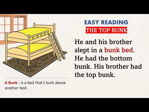 The Top Bunk * Learn English Through Stories + Vocabularies