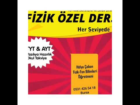 BURSA FİZİK VE FEN BİLİMLERİ ÖZEL DERS - TYT AYT  FİZİK / LİSELERE GİRİŞ (LGS) FEN BİLİMLERİ