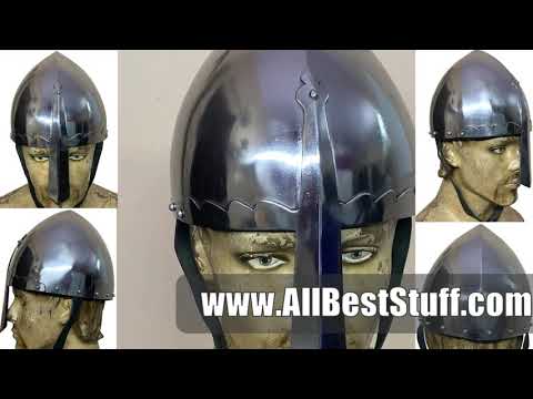 Watch YouTube Video for Medieval Viking Helm 16 Gauge Steel St. Wenceslas