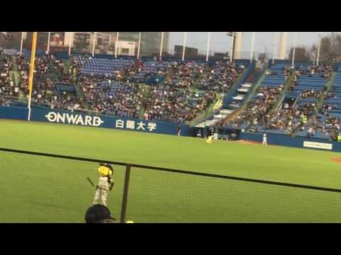 機械情報工学科 2016年3月30日神宮球場ヤクルトvs阪神、タイガース試合前応援メドレー