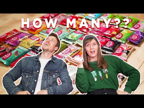 儘可能多地嘗試日本KITATS... (Trying As Many JAPANESE KIT KATS As We Can...)
