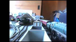 preview picture of video 'A TRIP ON MY 00 GAUGE MODEL RAILWAY - USING A MICRO ONBOARD CAMERA ON THE TRAIN'