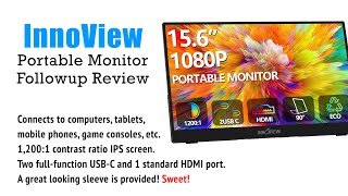 (NEW) $79.99 InnoView Portable Monitor 15.6 Inch HD - FOLLOWUP REPORT!