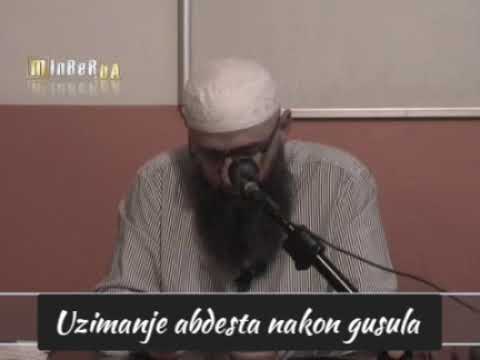 Uzimanje abdesta nakon gusula-Dr.Safet Kuduzović