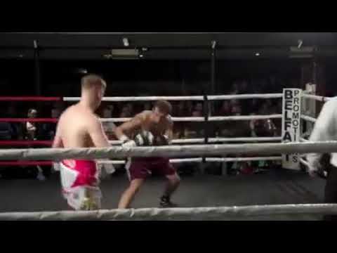 Larne’s Kelvin McDonald drops Alec Bazza on his pro debut