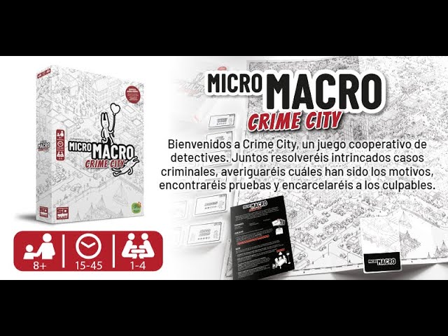 Vídeo relacionado con SD GAMES Juego De Mesa Micro Macro. Ciutat del Crim