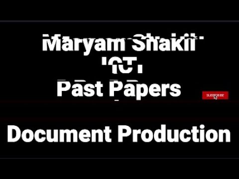 IGCSE ICT October November 2019 Paper 2-Document Production