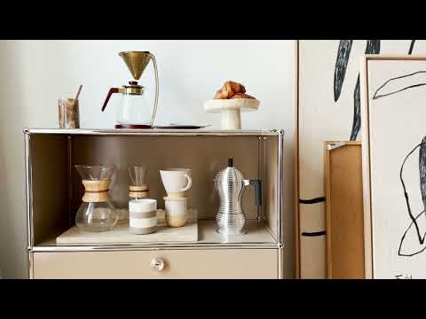 USM Haller  in beige ist die neue Farbe für den Wohnbereich