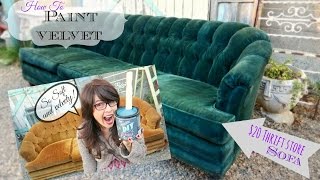 How to Paint Upholstery keep it soft and velvety! 